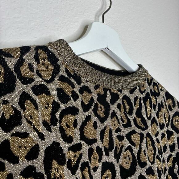 Marella Metallic Threaded Cheetah Sweater - Picture 2 of 8